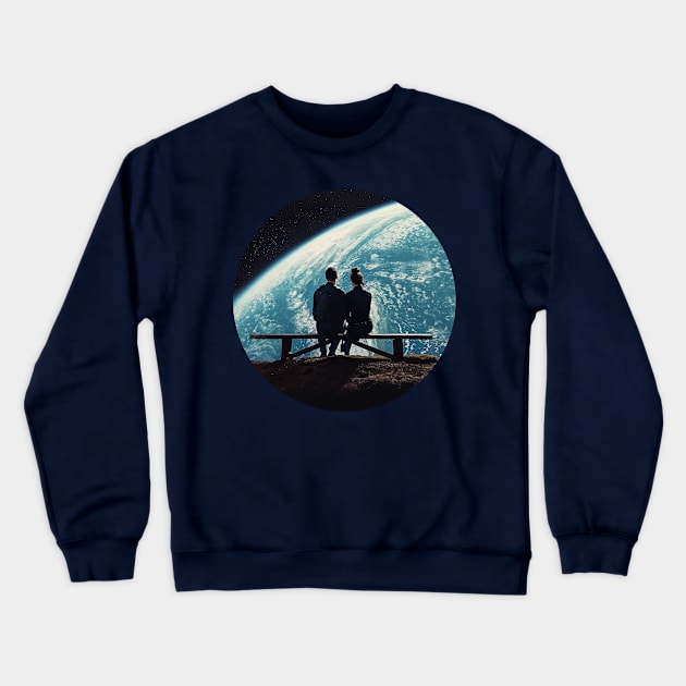 Two Hearts, One Sky Crewneck Sweatshirt by Kalopsia Wearables